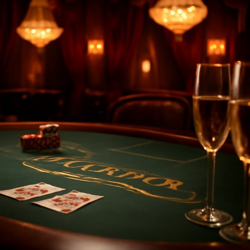 77jaya blackjack table with chips